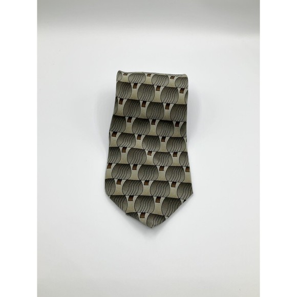 VTG Grateful Dead Go To Heaven Twelfth Set Tie Beige 100% Silk Abstract 1996 - Picture 1 of 6
